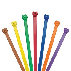 Kubbe-Top® diken ty kablo bağı, standart kesiti, 8.0 (203 mm) uzunluğunda, san bir naylon 6.6,.
