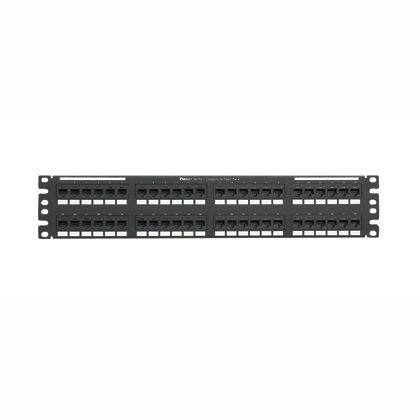 siyah NetKey 48 bağlantı kategorisi 5e punchdown düz patch panel (2 RU).