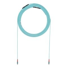 24 Elyaf OM3 HD Flex Kapalı Küçük Çap Gövde, heyetinden, Göz, 40 Feet, Aqua Çekme 24F MPO Erkek, Metot B, Optimize IL, Hayır olarak 24F MPO Erkek.