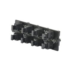 Opticom® MPO FAP ile yüklü sekiz (8) Anahtar yukarı / anahtar kadar Opticom® veya Opticom® QuickNet ™ Patch Paneller ve Fiber Kutuları, odun kömürü gri için yatay olarak MPO fiber optik adaptörler,.