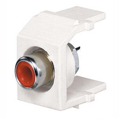 Kırmızı insert ile RCA lehim tipi konnektörler ile Keystone modülü.