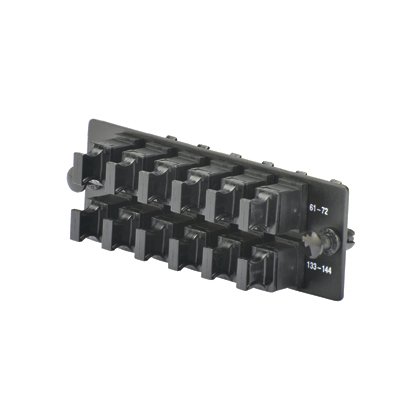 Opticom® MPO FAP ile yüklenmiş, on iki (12) anahtar-up / anahtar kadar Opticom® veya Opticom® QuickNet ™ Patch Paneller ve Fiber Kutuları, odun kömürü gri için yatay olarak MPO fiber optik adaptörler,.