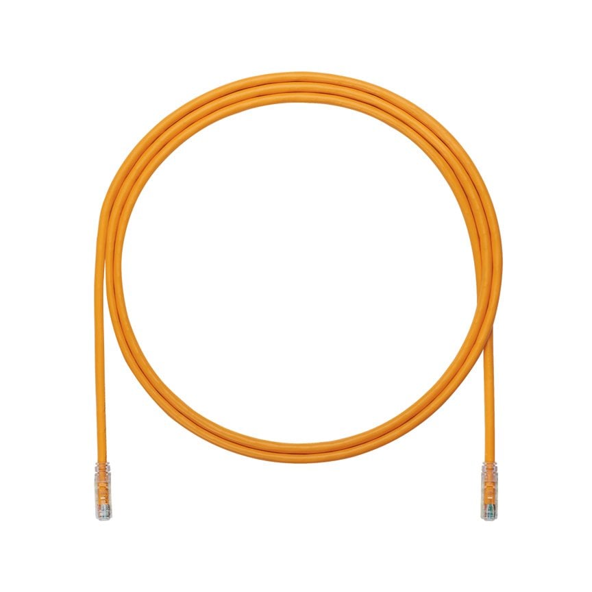 Kategori 6A, her iki ucunda TX6A ™ 10Gig ™ Modüler Fişler, Orange, 8.2 metre ile 10 Gb / s UTP ara kablosu.