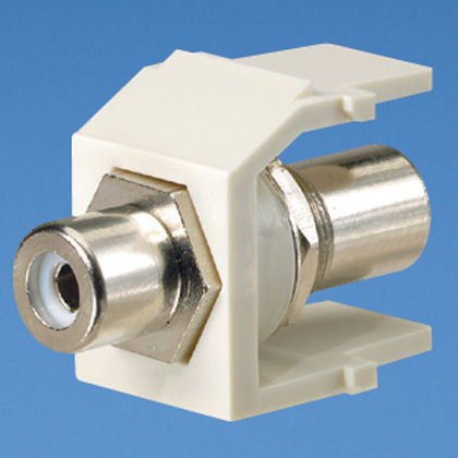 RCA ile birlikte Keystone modülü geçiş beyazdır konnektör.
