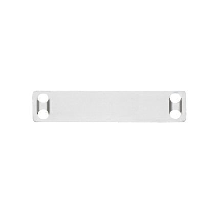 Marker levha, dört delik, 304 paslanmaz çelik, 3.50'' x .75'' bulk paket.