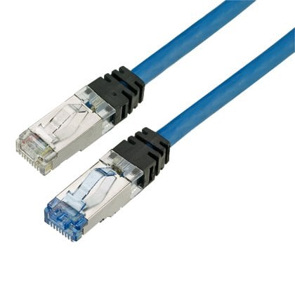 Kitlenmesi, Kategori 6A, diğer ucunda 10 Gb / s korumalı bir ucunda TX6A ™ 10Gig ™ Anahtarlı Modüler Tak ara kablosu ve TX6A ™ 10Gig ™ Olmayan Anahtarlı Modüler Tak, Kırmızı, 5 metre.