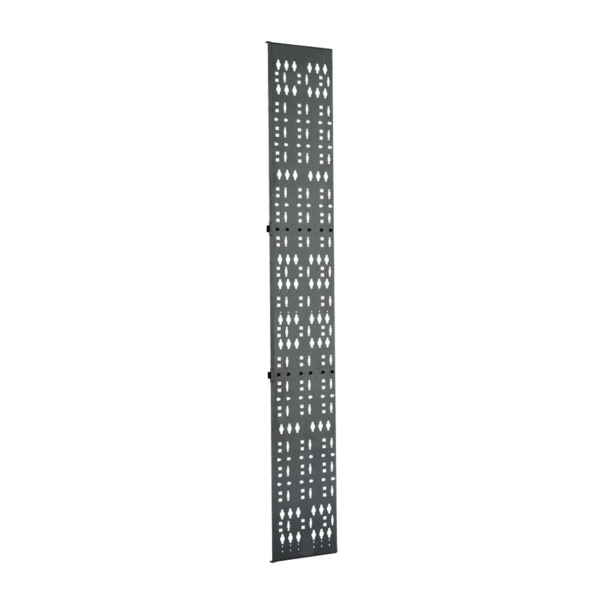 Kombinasyon PDU / kablo yönetim aparatı, 305mm (12) 51 RU kabinin içinden 42 RU geniş tam uzunluklu. Siyah renk