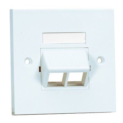 Bir 1/2-boyutu ile NetKey 86mm x 86mm ön panel çerçevesi, insert eğimli iki keytsone modülleri kabul, etiket ve etiket kapağı içerir. Arktik Beyaz.