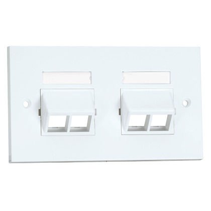 İki 1/2 boyutu olan NetKey 86mm x 146mm ön panel çerçevesi, insert eğimli dört keytsone modülleri kabul, etiket ve etiket kapağı içerir. Arktik Beyaz.