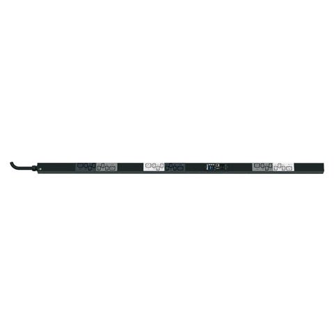 SmartZone ™ G5 (MS Serisi) PDU Raf, 16 A 3-faz, 415V, (18), bir C13 ve (6) C19 kaplar, IEC 60.309 3P + N + E 6H 16A fiş ve önlemler 68,898 ''U x 2.047'' W Anahtarlı İzlenen x 2.1'' D (1750.1mm x 50.8mm x 53.3mm) Renk:. Siyah