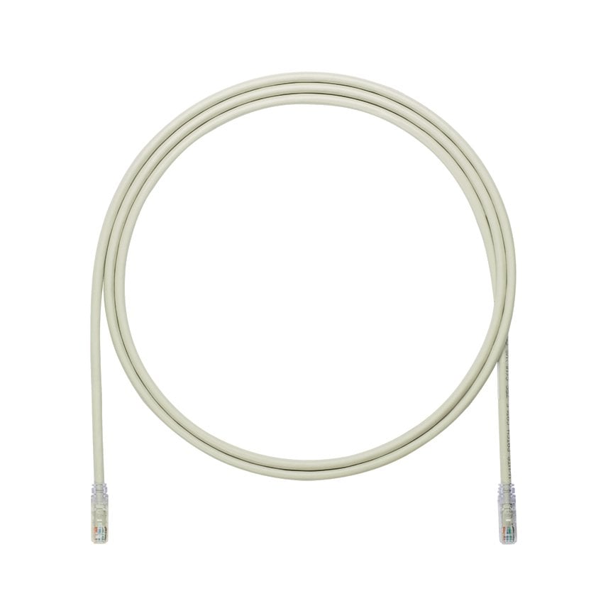 Kategori 6A, her iki ucunda TX6A ™ 10Gig ™ Modüler Fişler, Gray, 2 metre ile 10 Gb / s UTP ara kablosu.