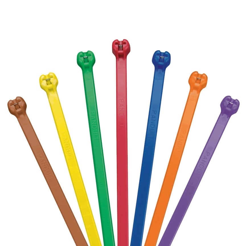 Kubbe-Top® diken ty kablo bağı, standart kesiti, 15.1 (384mm) uzunluğu, naylon 6.6, mavi.