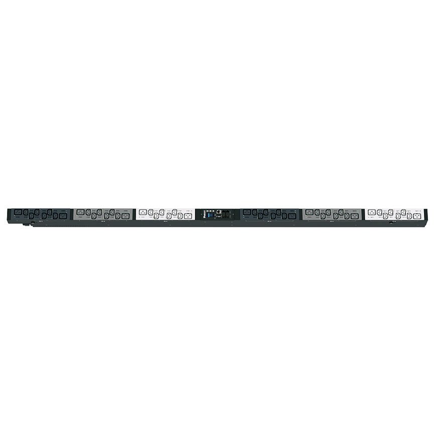 SmartZone ™ G5 PDU Raf (MS Serisi) 32 A 3-faz, 415V, (36), C13 ve (12) C19 kapları, IEC 60.309 3P + K + E 6h 32A fiş ve önlemler 71,654 ''U x 2.047'' W Anahtarlı İzlenen x4.4'' D (1821.2mm x 50.8mm x 111.8mm) Renk:. Siyah
