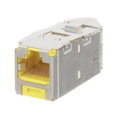 Kategori 6A / Sınıf EA ve Kategori 6 / E sınıfı, 8-pozisyonunda Açılı Korumalı Jak Modül 4-çift 22-26AWG sona erer, 100 ohm bükülmüş çift kablo ve aletin aşağı zımbanın kullanımını gerektirmez eder. Açılı Korumalı jakı Modülleri seçeneğini sağlayacaktır