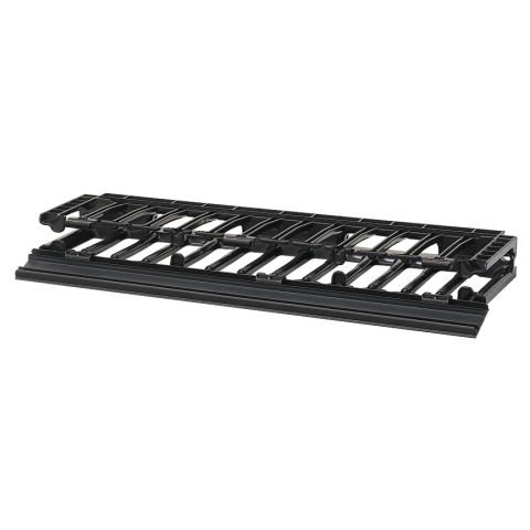 Panduit® NetManager® Yüksek Kapasiteli Yatay Kablo Manager maliyet-etkin bir biçimde düzenler ve herhangi bir standart EIA 19in (483mm), kabin veya dolap içinde bakır ve fiber ağ kabloları korur. Büyük ön parmak açıklıklar kolayca Kategori 6 ve 10G ca bar