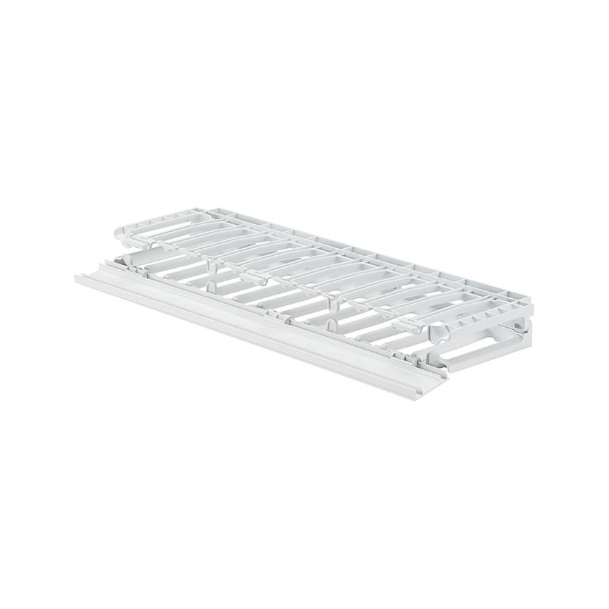 Panduit® NetManager® Yüksek Kapasiteli Yatay Kablo Manager maliyet-etkin bir biçimde düzenler ve herhangi bir standart EIA 19in (483mm), kabin veya dolap içinde bakır ve fiber ağ kabloları korur. Büyük ön parmak açıklıklar kolayca Kategori 6 ve 10G ca bar