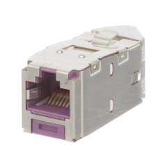 Kategori 6A / Sınıf EA ve Kategori 6 / E sınıfı, 8-pozisyonunda Açılı Korumalı Jak Modül 4-çift 22-26AWG sona erer, 100 ohm bükülmüş çift kablo ve aletin aşağı zımbanın kullanımını gerektirmez eder. Açılı Korumalı jakı Modülleri seçeneğini sağlayacaktır