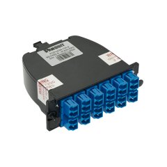2 MPO'nun 12 çift yönlü LC, standart geçiş kayıplı, Evrensel polarite ile OS2 Opticom Kaset