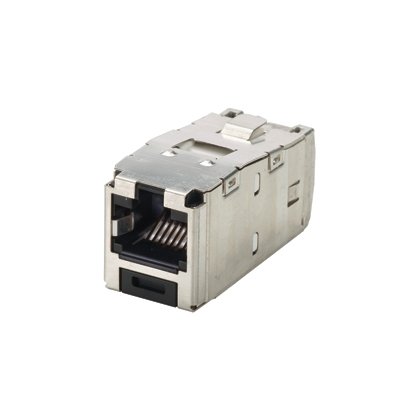 Anahtarlı, PanView iQ (PViQ) Kategori 6A, 10 Gb / s, RJ45, 8-konumunda, 8-tel, siyah modülü korumalı.
