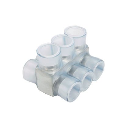 Çoklu dokunun konektör, çift taraflı, berrak yalıtımı, 8 port, 2/0 - # 14 STR, 10 # - # 14 SOL.
