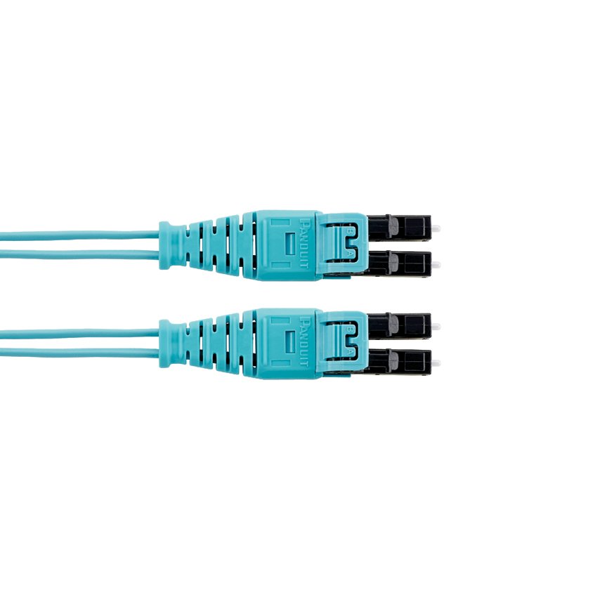 2 lif OM4 yama kablosu, LC itme çekme, 16 mm ceket LC itme çekme, düşük duman sıfır halojen (LSZH) alan, optimize edilmiş, IL, 10m