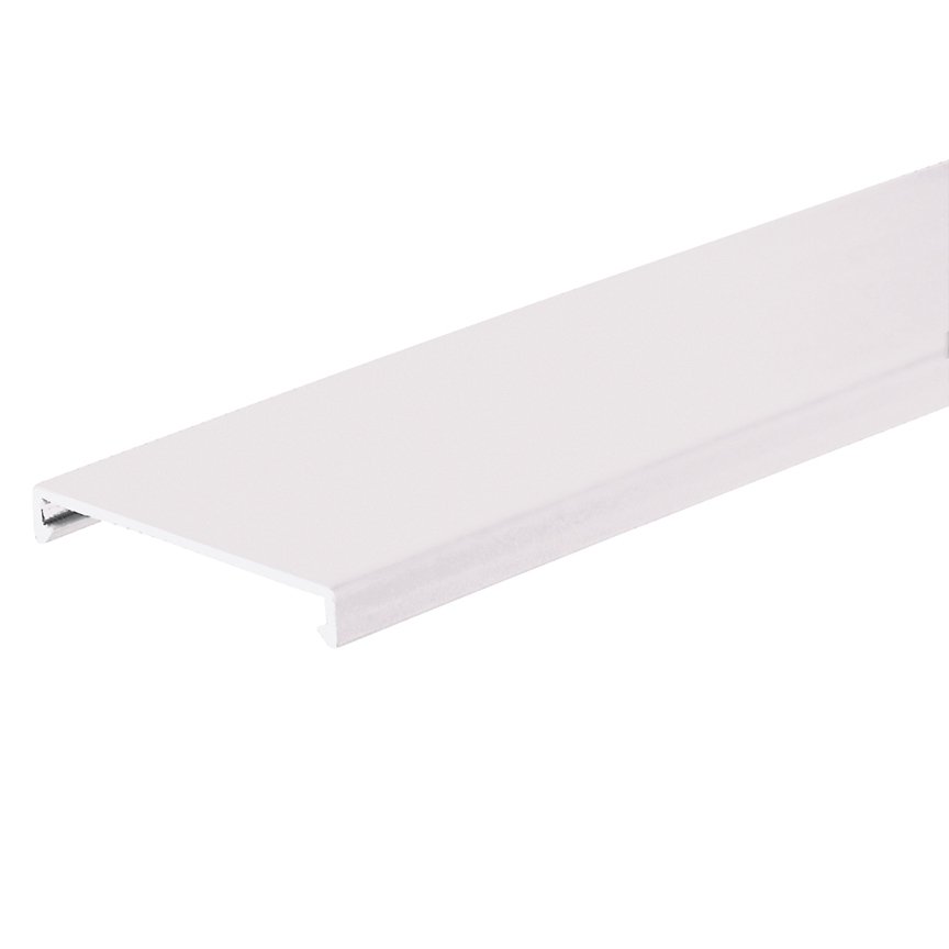Kanal kapağı, .75 G x 6' uzunluk, PVC, beyaz.