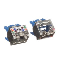Kategori 6A / Sınıf EA ve Kategori 6 / E sınıfı, 8-pozisyonunda Açılı Korumalı Jak Modül 4-çift 22-26AWG sona erer, 100 ohm bükülmüş çift kablo ve aletin aşağı zımbanın kullanımını gerektirmez eder. Açılı Korumalı jakı Modülleri seçeneğini sağlayacaktır