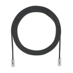 Kategori 5e performansı, her iki ucunda, Pan-Tak ™ Modüler Fiş ile 28 AWG UTP ara kablosu. Siyah. 0.5 metre mesafededir.