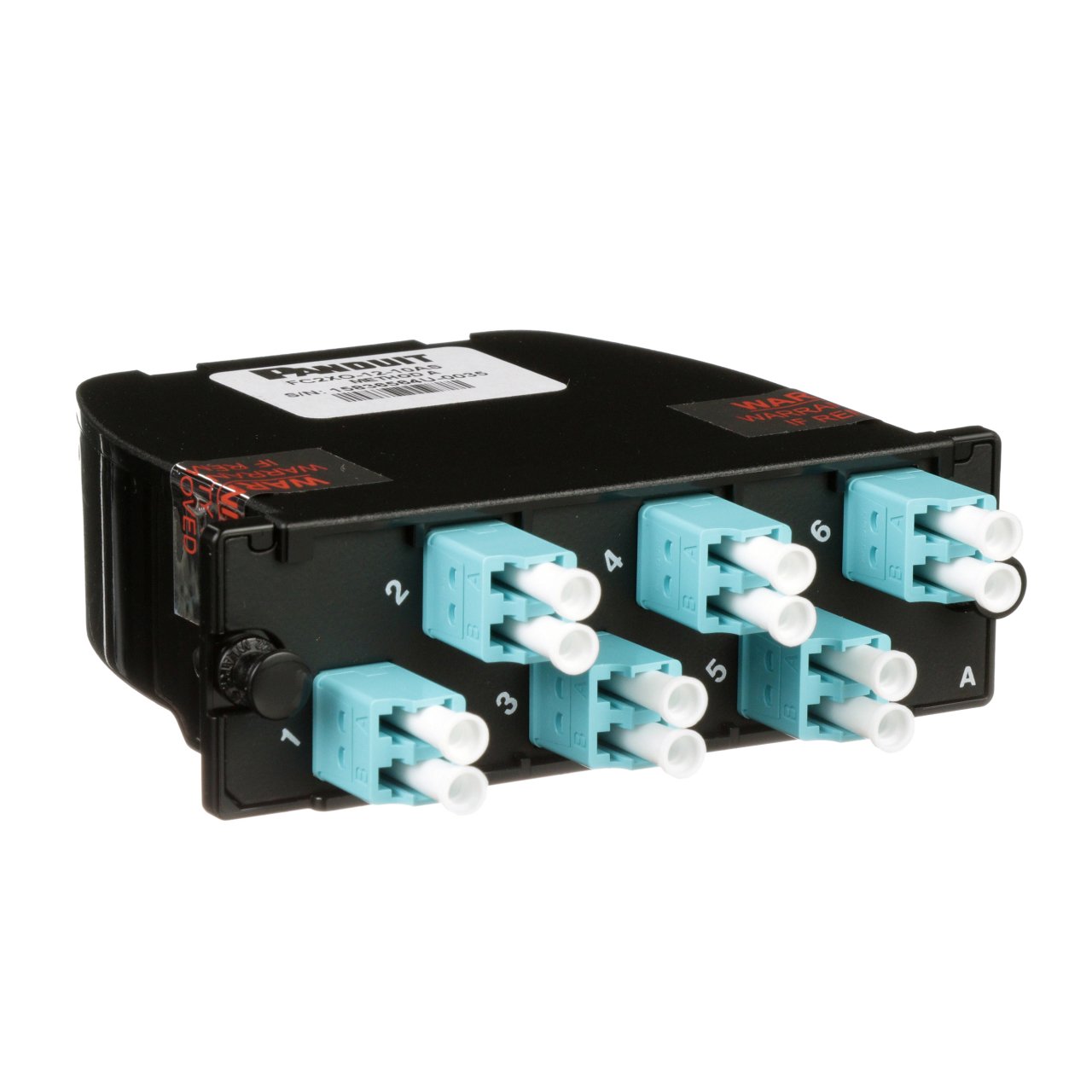 OM3 12 fiber, optimize edilmiş, düşük kayıp LC çift taraflı adaptör kaseti, (renk ve bölünmüş kol elyaf türüne göre belirlenir), standart yöntem A