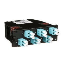 OM3 12 fiber, optimize edilmiş, düşük kayıp LC çift taraflı adaptör kaseti, (renk ve bölünmüş kol elyaf türüne göre belirlenir), standart yöntem A