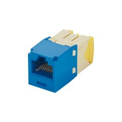 Kategori 5e, RJ45, 8-konumu, 8 telli, 28/30 AWG evrensel modül, Mavi.