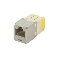Kategori 5e, RJ45, 8-konumu, 8 telli, 28/30 AWG evrensel modül, Kapalı Beyaz.