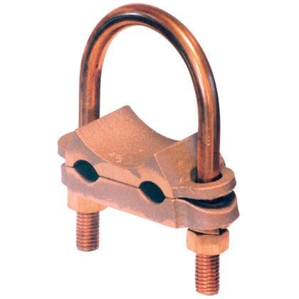 250 kcmil, 1-1 / 2'' Boru Boyutu - Bronz Zemin Kelepçe Bağlayıcı, 2-Tel, Boru, 4 AWG Paralel
