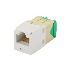 Kategori 6, RJ45, 8-konumunda, 8-tel, 28/30 AWG genel modülü. Arktik Beyaz.