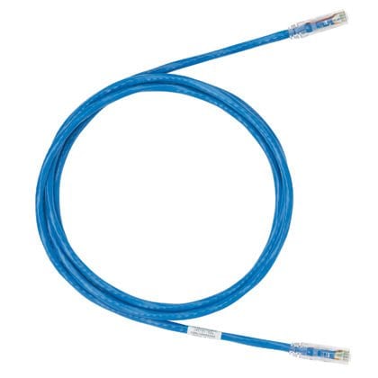 Modüler patch panel, 9.00 ft, Mavi ile kullanım için Kategori 6 UTP ara kablosu.
