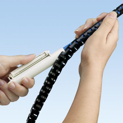 Tüm-Sarma ™ bölünmüş demeti sarma, 1'' (25,4 mm), 100 ft. (30.5m) makara, polietilen, siyah başına.