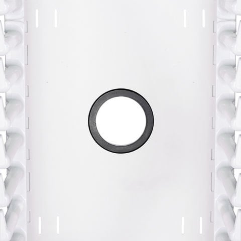 Panduit® PatchRunner® 2 Nüfuzuyla önden arkaya kablolama için omurga içinden kabloların geçişi sırasında Delik Gromet Kiti bükülme yarıçapı kontrol sağlar, Siyah, Beş TAKOZ ait Kiti