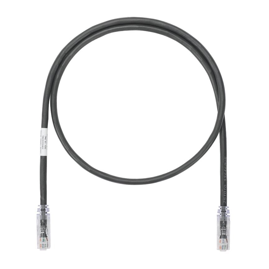 Kategori 6A (SD), her iki ucunda TX6A ™ 10Gig ™ Modüler Fişler, Black, 4 ft 10 Gb / s UTP ara kablosu.