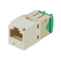 Kategori 6, RJ45, 8-konumunda, 8-tel, 28/30 AWG genel modülü. Beyaz.