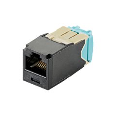 Kategori 6A, UTP modülü, 8 pos 8 tel, 28/30 AWG, Evrensel, Siyah, TG Stili.