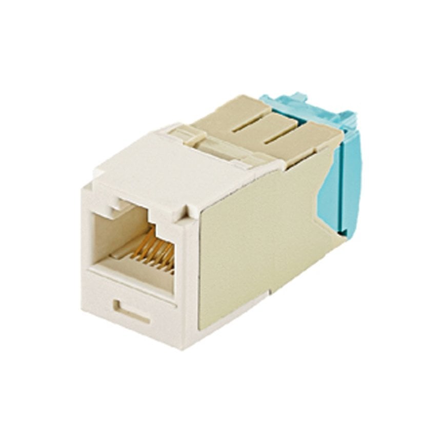 Kategori 6A, UTP modülü, 8 pos 8 tel, 28/30 AWG, Evrensel, Elektrikli Fildişi, TG Stili.