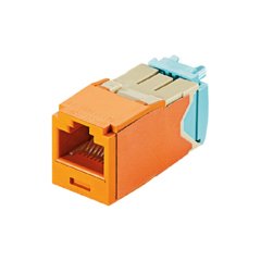 Kategori 6A, UTP modülü, 8 pos 8 tel, 28/30 AWG, Evrensel, Turuncu, TG Stili.
