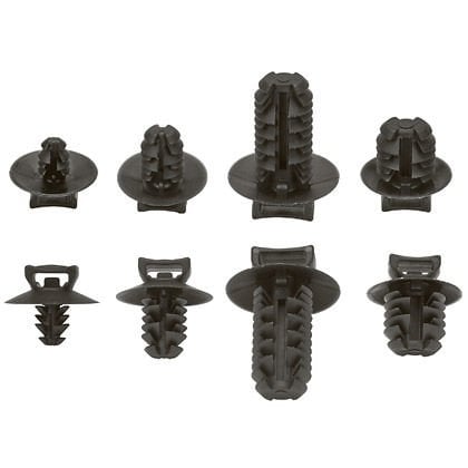 monte çam ağacı itme (6,3-7,1 mm). Bu, mekanik mukavemet, ısı ve aşınma direnci ve sertliği artar hava koşullarına dayanıklı naylon 6.6, imal edilir. Bu söz konusu siyah ve 0.28'' 0.25 oluşan bir panel, delik çapı gerektirir 100 paket halinde.