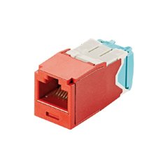 Kategori 6A, UTP modülü, 8 pos 8 tel, 28/30 AWG, Evrensel, Kırmızı, TG Stili.