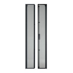 42 RU 600mm çapında kabine için Bölünmüş kapılar. Siyah renk