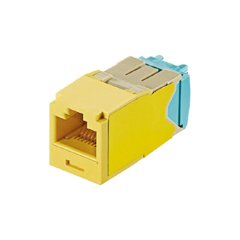 Kategori 6A, UTP modülü, 8 pos 8 tel, 28/30 AWG, Evrensel, Sarı, TG Stili.