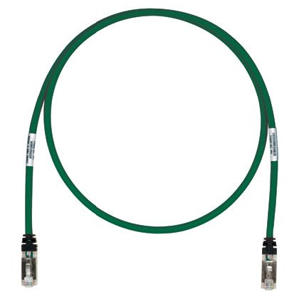 Kategori 6A, her iki ucunda, Green TX6A ™ 10Gig ™ modüler fişli 10 Gb / s S / FTP yama çekin.