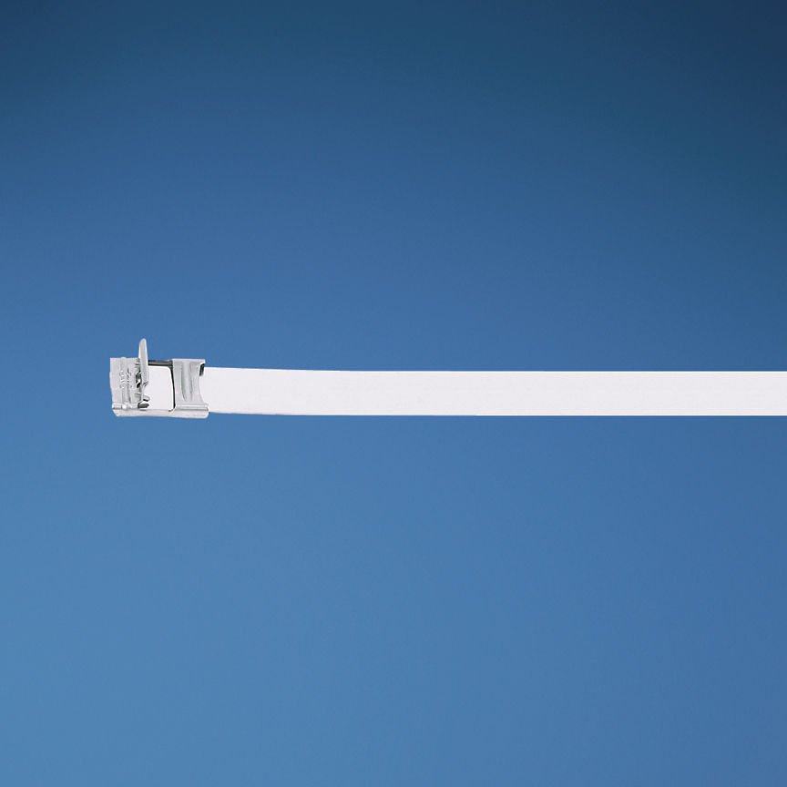 Panduit Pan-Steel® Kayışı kasa, güvenli bir bağlantı sağlamak için tasarlanmıştır. bir kat üzerinde kilit ile AISI 304 paslanmaz çelik ile inşa edilen kapalı ve açık koşullar için idealdir. Düşük profilli toka, 31 ''L (787mm), 0.4'' W (9 mm), gerilme muka