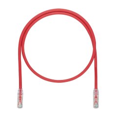 Kategori 6A (SD), her iki ucunda TX6A ™ 10Gig ™ Modüler Fişler, kırmızı, 4 ft 10 Gb / s UTP ara kablosu.