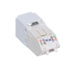 Cat6 Yukarı / Aşağı 45 Derece TG Wirecap Jack Modülü (WH)